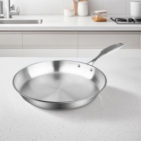 SOGA Stainless Steel Fry Pan 28cm Frying Pan Top Grade Induction Cooking FryPan