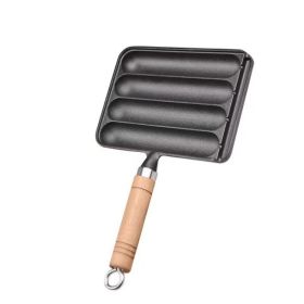 Household Cast Iron Roasting Sausage Skillet for Breakfast (Type: Style A, Color: As pic show)